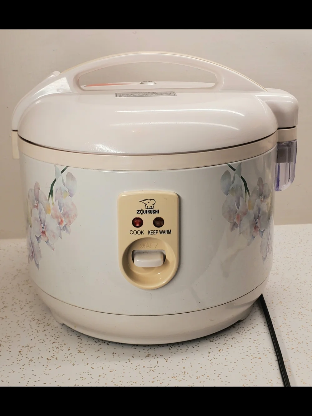 Zojirushi White Floral Rice Cooker - White